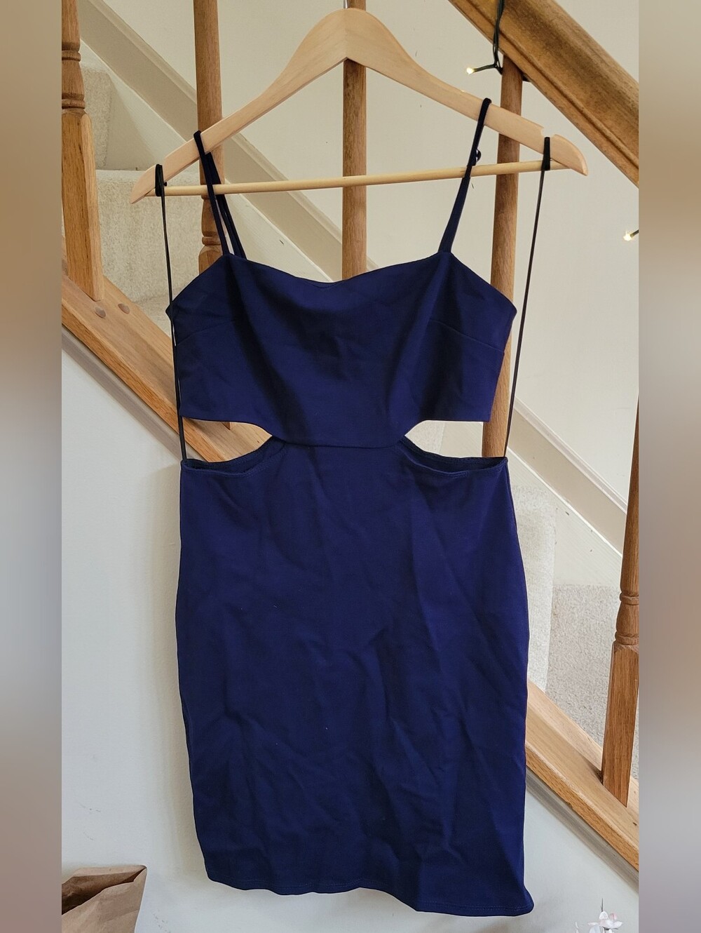 En Elly Navy Cut Out Mini Dress